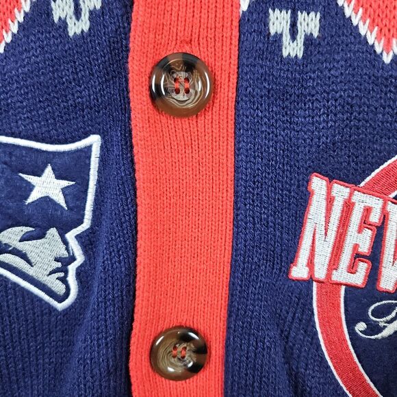 NFL Team Apparel‎ Women's New England Patriots Cardigan Sweater Size L Football - Picture 9 of 16